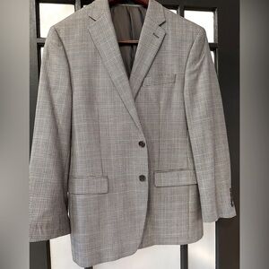 Ralph Lauren 2-Button Black & White Herringbone Men's Blazer - 40R